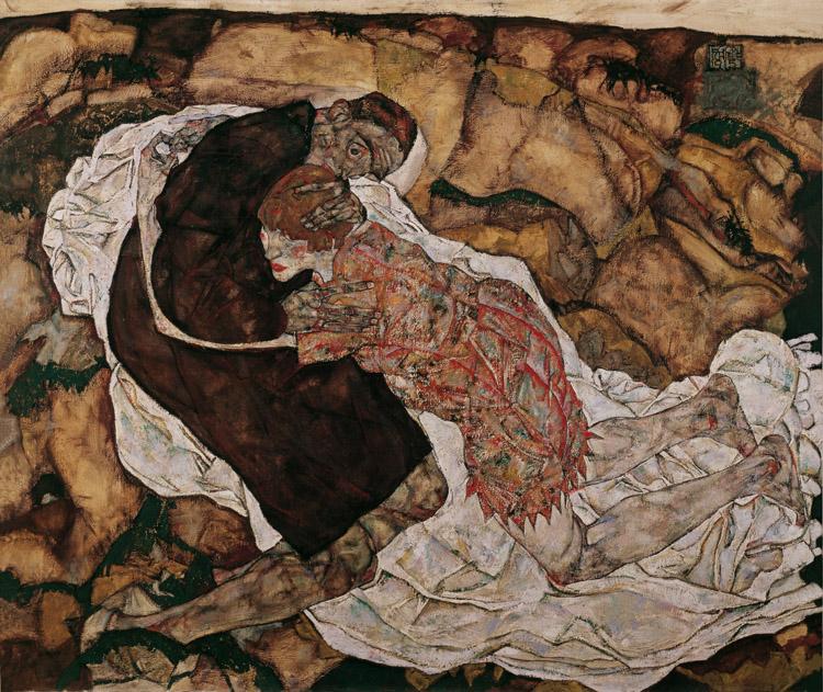 Egon Schiele Death and Maiden (mk12) Sweden oil painting art
